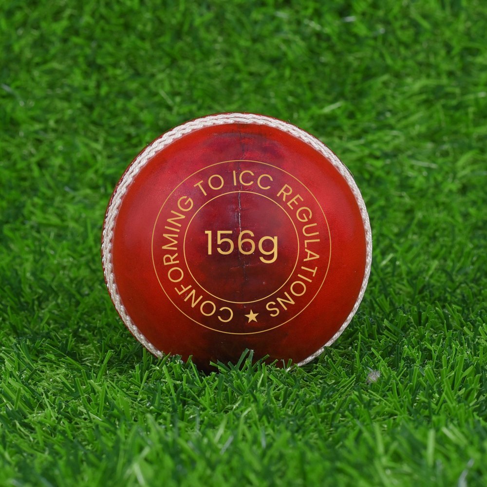 Red Cricket Leather Ball - Image 3