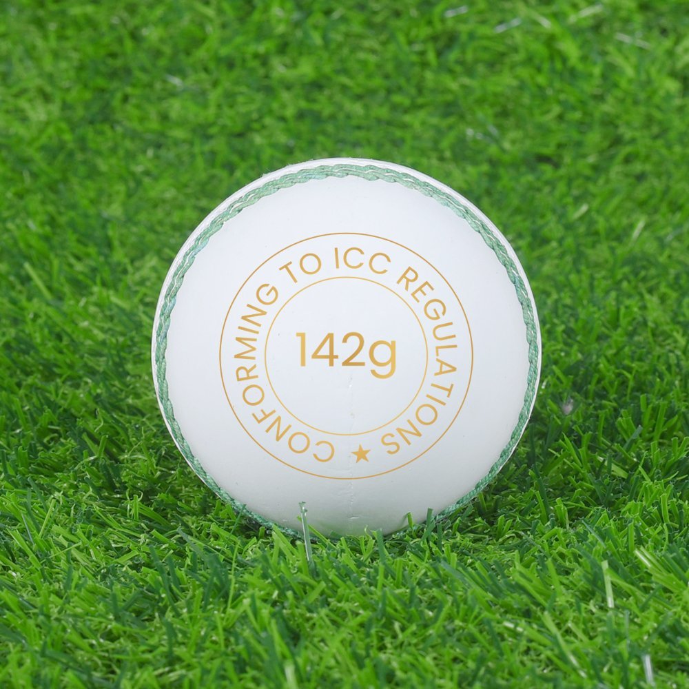 White Cricket Leather Ball - Image 3