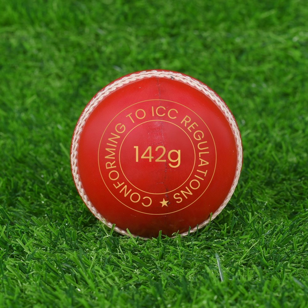Red Cricket Leather Ball - Image 3
