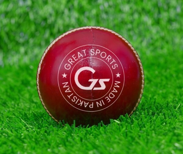 Red Waxed Cricket Leather Ball