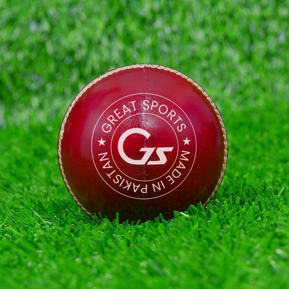 Red Waxed Cricket Leather Ball