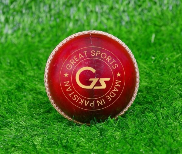 Red Waxed Cricket Leather Ball