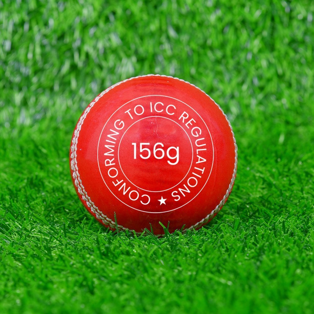 Red Cricket Leather Ball - Image 3