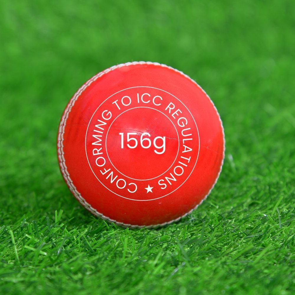 Red Cricket Leather Ball - Image 3