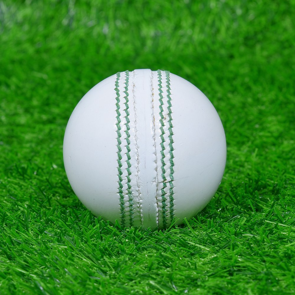 White Cricket Leather Ball - Image 2