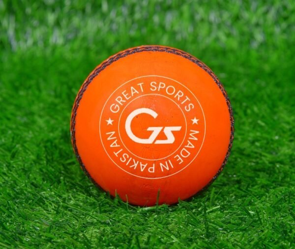 Orange Cricket Leather Ball