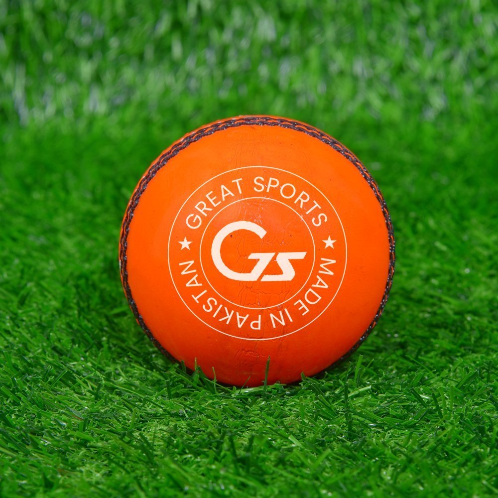 Orange Cricket Leather Ball