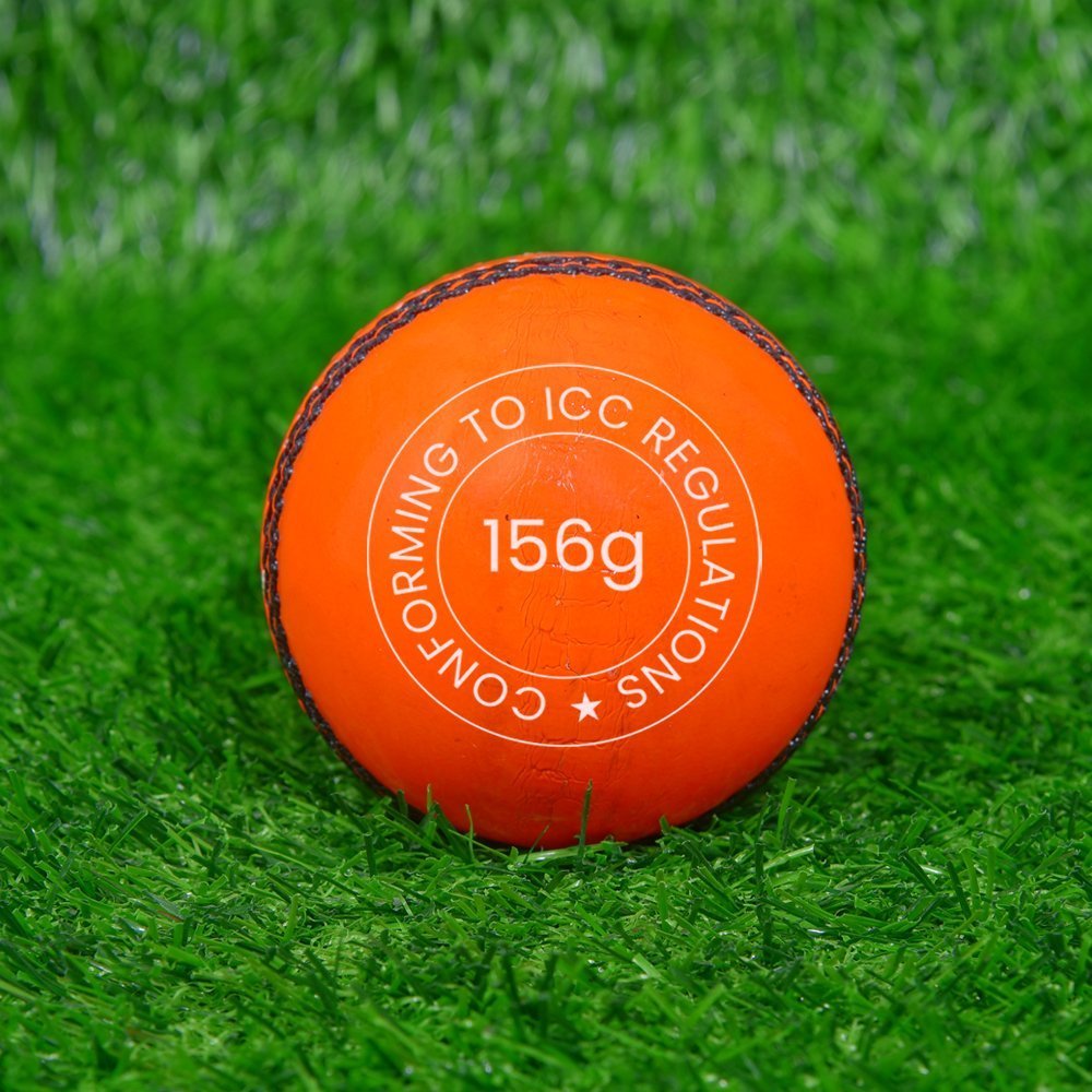 Orange Cricket Leather Ball - Image 3