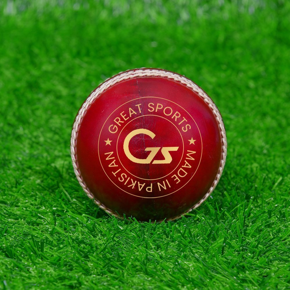 Red Waxed Cricket Leather Ball