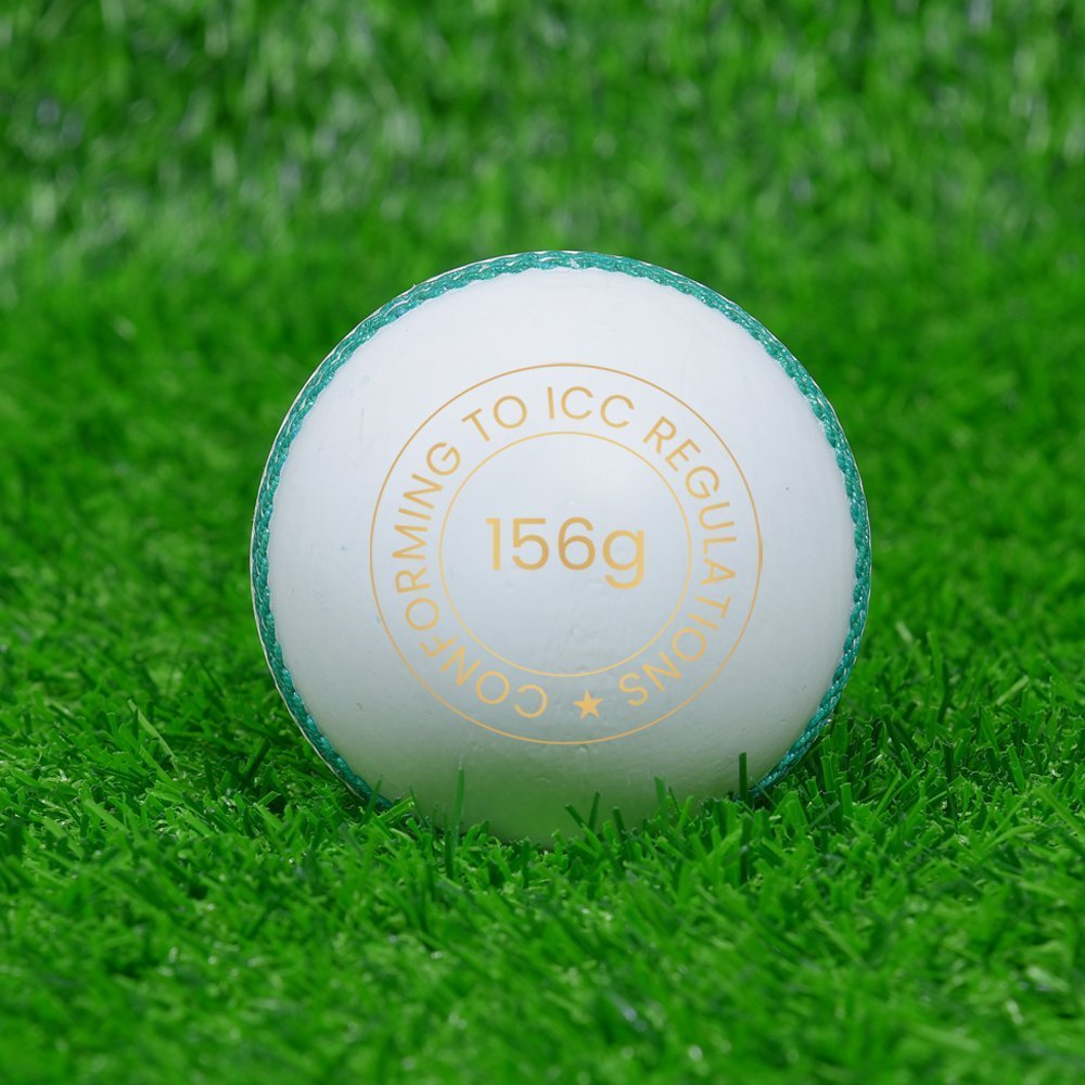 White Cricket Leather Ball - Image 3